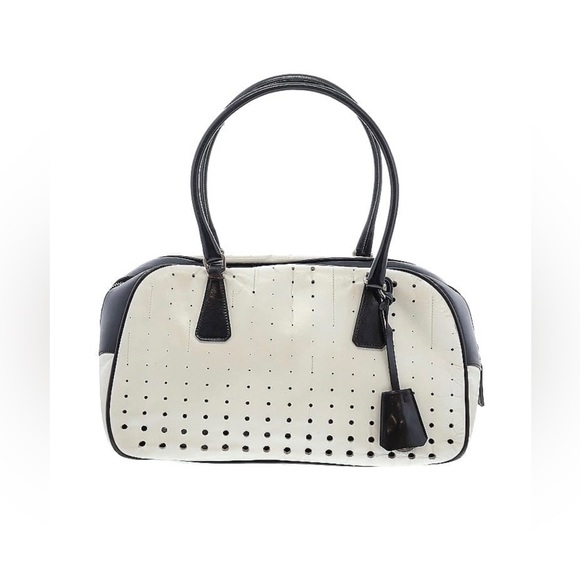Prada Perforated Leather Shoulder Bag - Picture 1 of 11